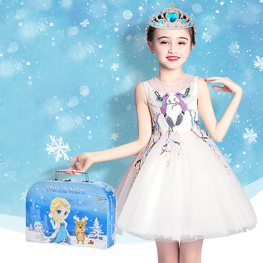 Princess Tea Party Set for Little Girls – Pretend Tin Tea Set with Case, Kitchen Toy, Birthday Gift for Ages 3-6